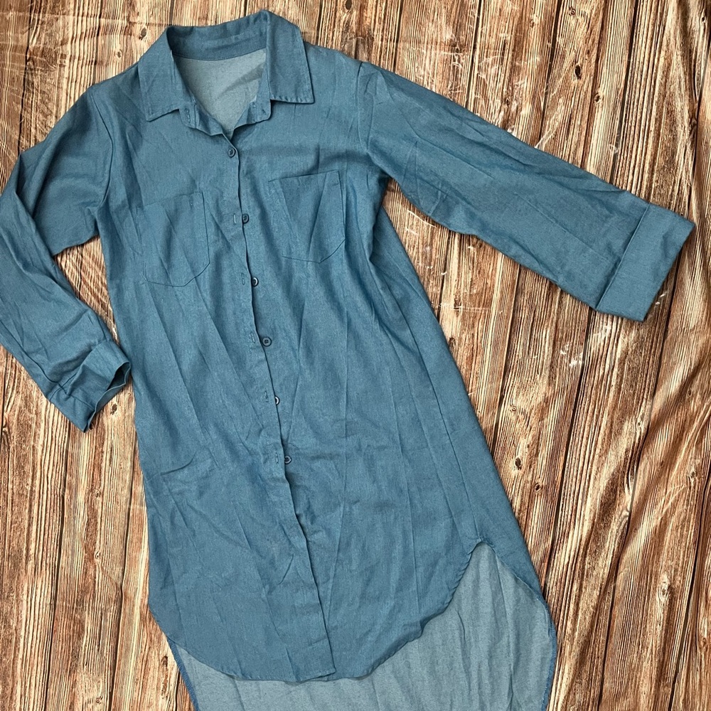 Jean shirt dress